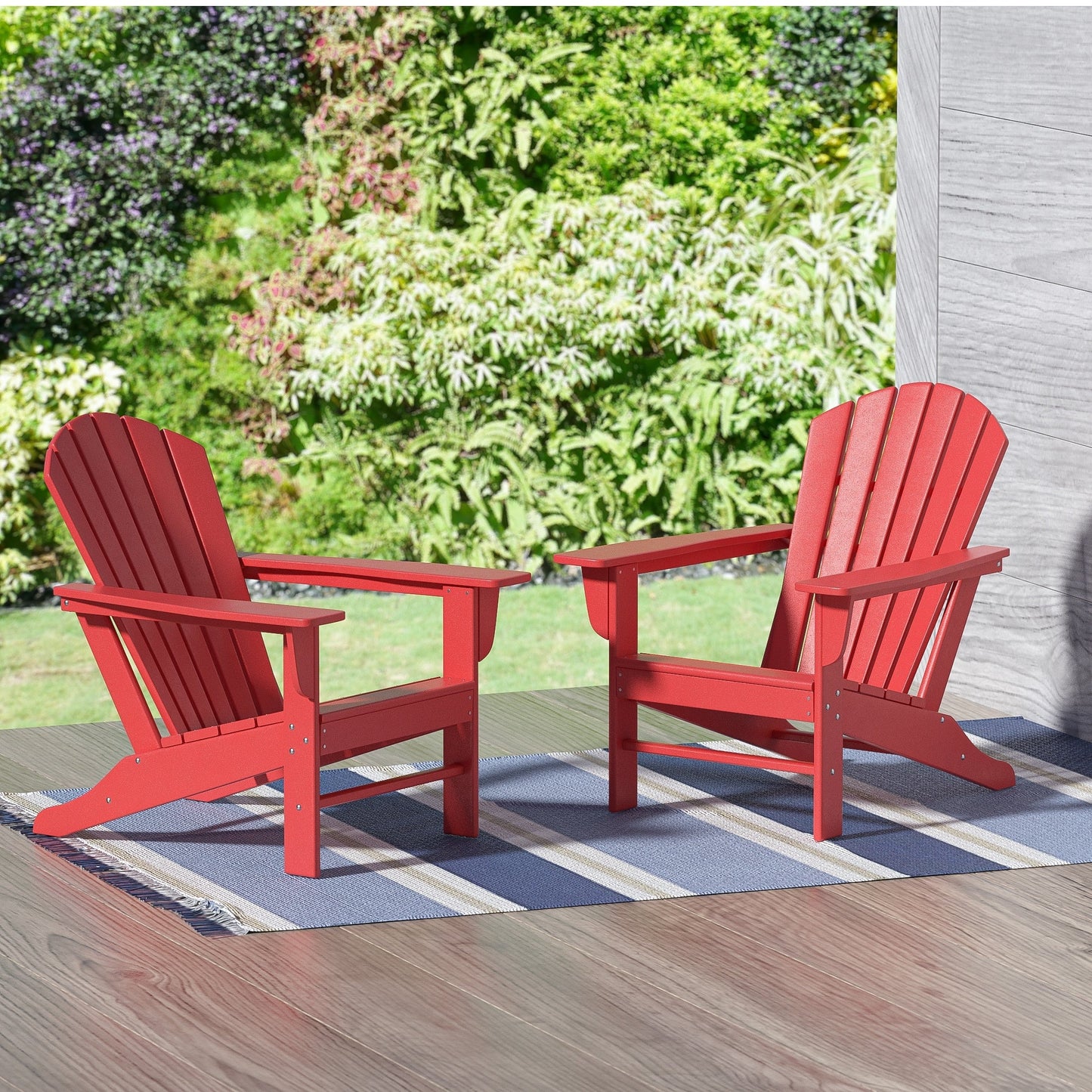Polytrends Altura Outdoor Eco-Friendly All Weather Poly Patio Adirondack Chair (Set of 2)