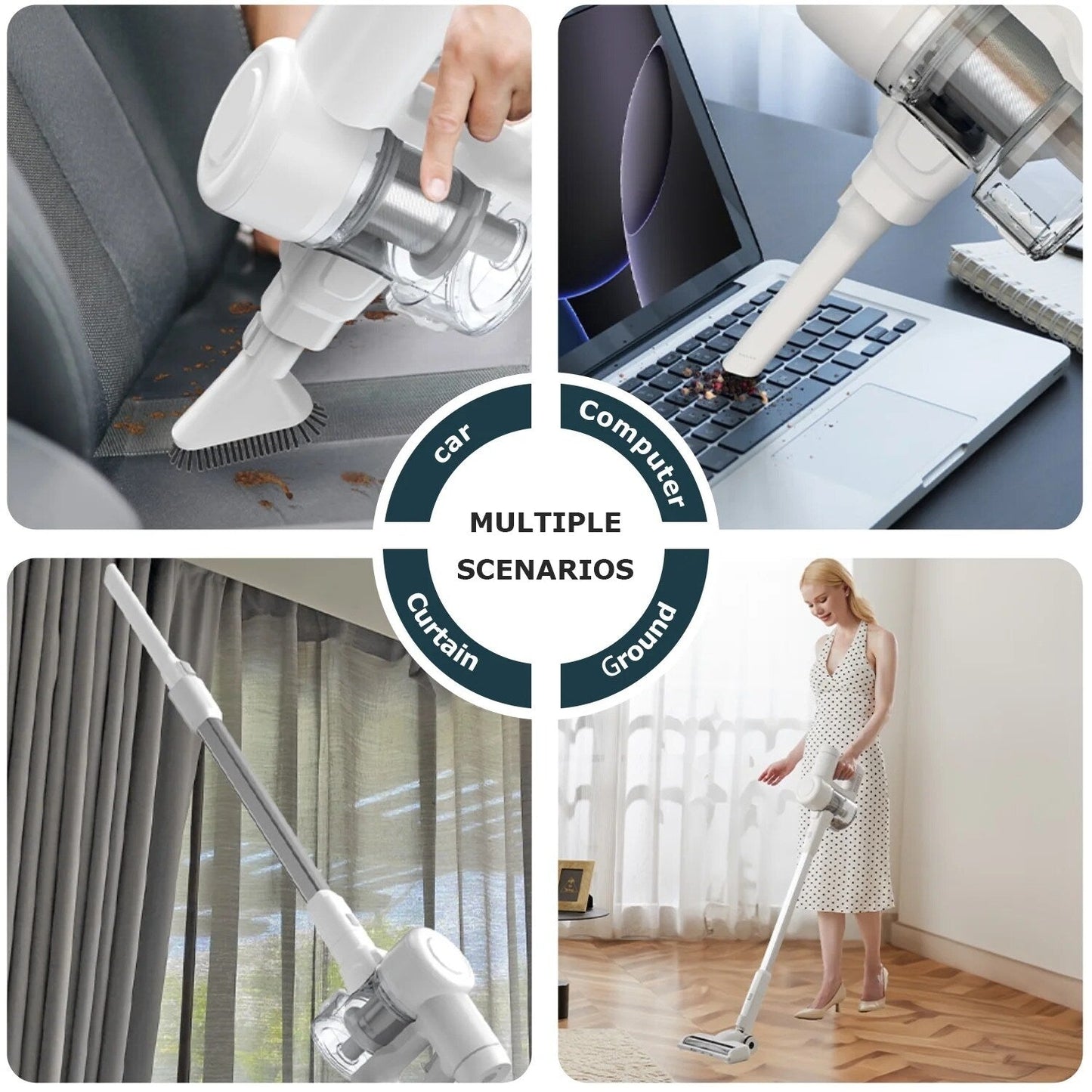 Cordless 3-in-1 Stick Vacuum Cleaner, Lightweight for Carpet, Hard Floors, Pet Hair, and Home Cleaning