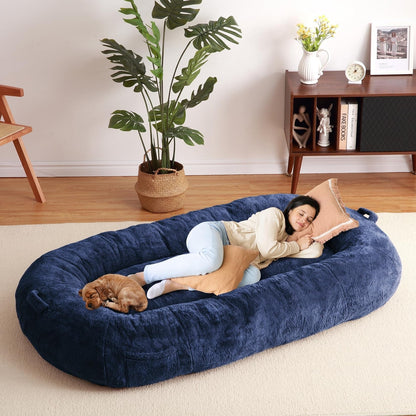 Large Dog Bed Washable Human Size Bed with Removable Cover