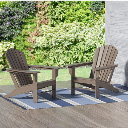 Polytrends Altura Outdoor Eco-Friendly All Weather Poly Patio Adirondack Chair (Set of 2)