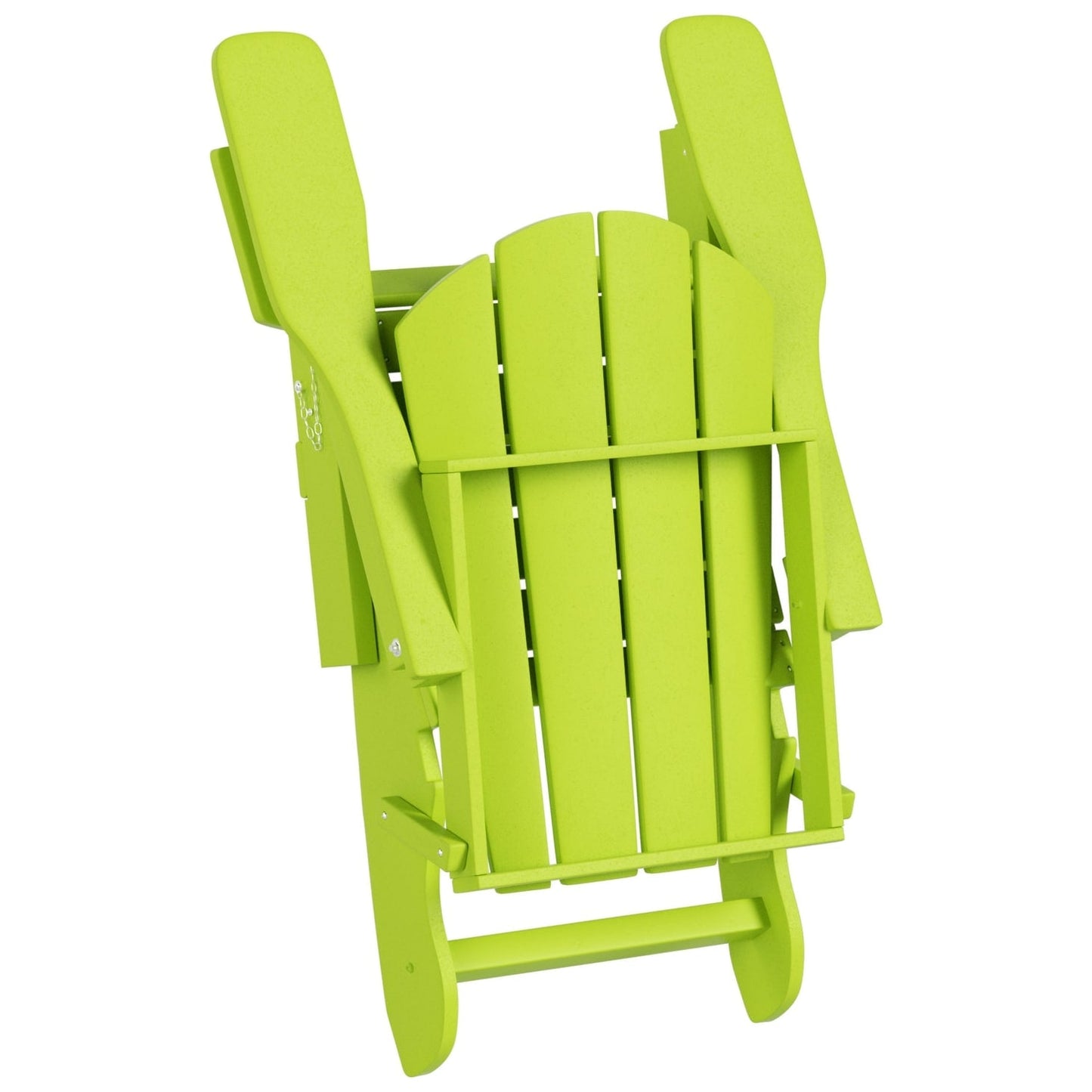 Polytrends Laguna Hdpe All Weather Outdoor Patio Foldable Adirondack Chair With Ottoman (2-Piece Set)