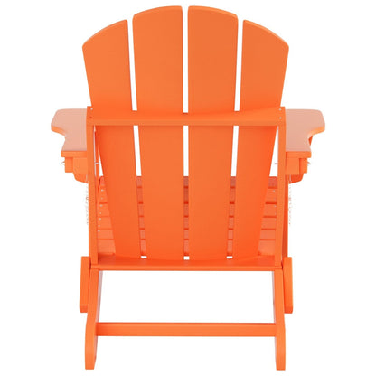 Polytrends Laguna Hdpe All Weather Outdoor Patio Foldable Adirondack Chair With Ottoman (2-Piece Set)