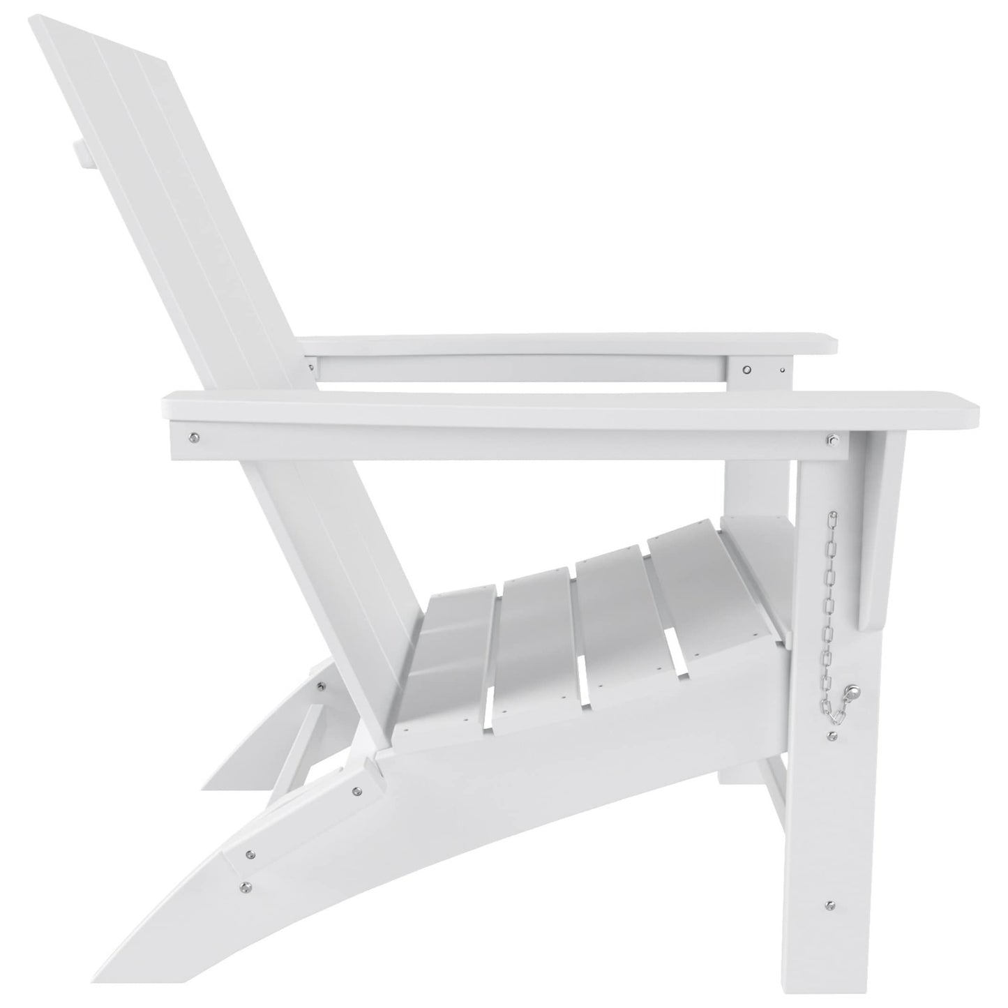 Polytrends Shoreside Modern Eco-Friendly All Weather Commercial-Residential Folding Adirondack Chair