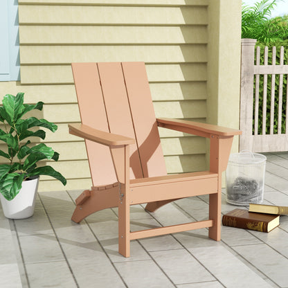 Polytrends Shoreside Modern Eco-Friendly All Weather Commercial-Residential Folding Adirondack Chair