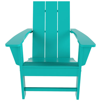 Polytrends Shoreside Modern Eco-Friendly All Weather Commercial-Residential Folding Adirondack Chair