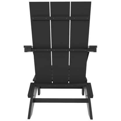 Polytrends Shoreside Modern Eco-Friendly All Weather Commercial-Residential Folding Adirondack Chair