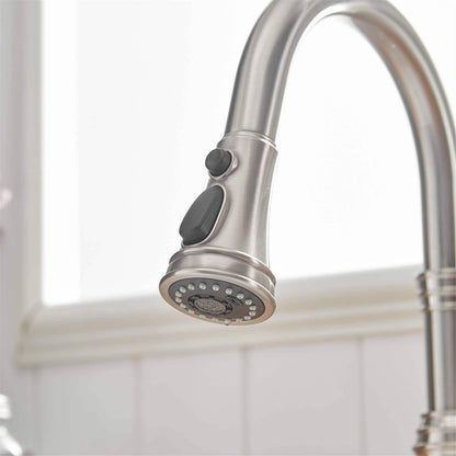 Pull Down Kitchen Faucet Single Handle Modern One Hole Kitchen Sink Faucets With Pull Down Sprayer Basin Tap With Deck Plate